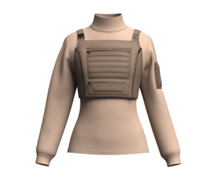 Girls Vanguard Tactical Pullover With Chest Rig | Marvelous / Clo3d / obj / fbx