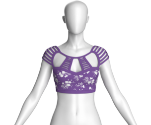 Girls Violet Lattice Cage Bralette | Marvelous / Clo3d / obj / fbx