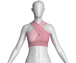 Girls Wild Cross Halter Bralette | Marvelous / Clo3d / obj / fbx