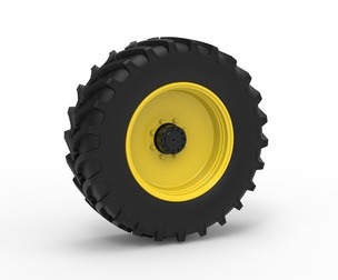 Front wheel of Racing Combine Harvester Version 1 Scale 1:25