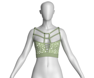 Girls Olive Lace Bralette | Marvelous / Clo3d / obj / fbx
