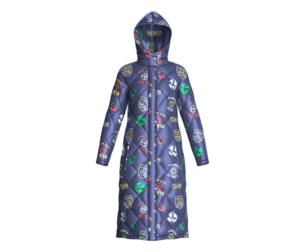 Girls Sporty Long Puffer Hooded Jacket | Marvelous / Clo3d / obj / fbx