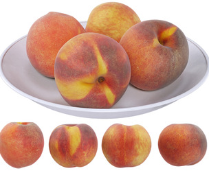 Peaches on a Plate Lowpoly Version PBR