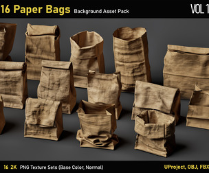 16 Paper Bags-Background Asset Pack-Vol1