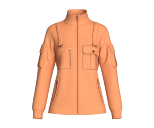 Girls Full-Zip Multi Pocket Utility Jacket | Marvelous / Clo3d / obj / fbx