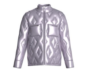 Men Metallic Diamond Quilted Puffer Jacket | Marvelous / Clo3d / obj / fbx