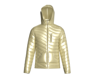 Men Metallic Hooded Puffer Jacket | Marvelous / Clo3d / obj / fbx