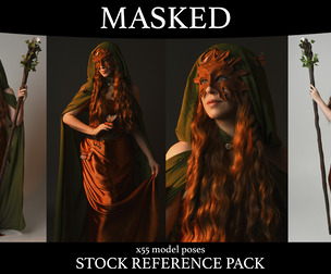 Masked - Fantasy Stock Model Pose Reference Pack