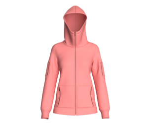 Girls Full-Zip High Neck Hooded Jacket | Marvelous / Clo3d / obj / fbx