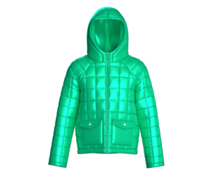 Men Jade Cyber Puffer Jacket | Marvelous / Clo3d / obj / fbx
