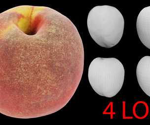 Peach 01 with 4 LODs PBR
