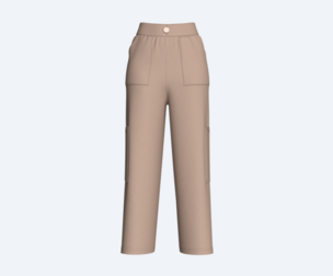 Girls Cargo Utility Zip Pocket Pant | Marvelous / Clo3d / obj / fbx