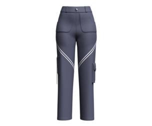 Girls High-Waisted Cargo Pants With Piping | Marvelous / Clo3d / obj / fbx