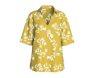 Girls Vintage Cream Micro-Stripe Shirt | Marvelous / Clo3d / obj / fbx