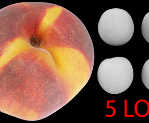 Peach 02 with 5 LODs PBR
