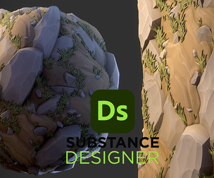 Stylized Sandy Sharp Rocks