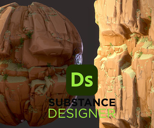 Stylized Brown Cliff Rock