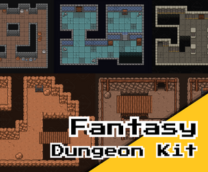Fantasy Dungeon Kit – 16x16 Pixel Art Tilesets, Chests & Props