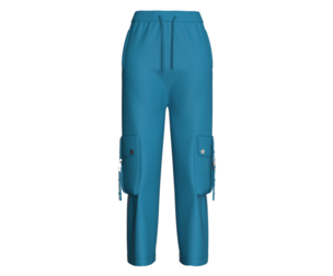 Girls Cargo Pants With Side Strap Details | Marvelous / Clo3d / obj / fbx