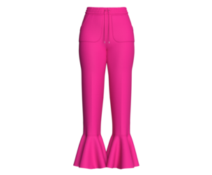 Girls Casual Wide-Leg Ruffle Bottom Pant | Marvelous / Clo3d / obj / fbx