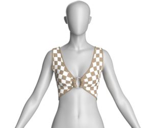 Girls Cocoa Check Bralette | Marvelous / Clo3d / obj / fbx