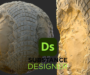 Stylized Damaged Stone Pavers