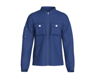 Men Cobalt Utility Bomber Jacket | Marvelous / Clo3d / obj / fbx
