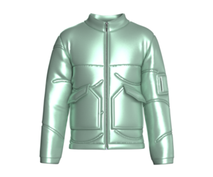 Men Liquid Mint Puffer Jacket | Marvelous / Clo3d / obj / fbx