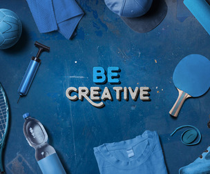 Sport Scene PSD Template, Realistic Style Backgrounds, Creative Branding, Social Media, Advertising
