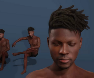 Black Male with Full Rig and Facial Expressions UE project files