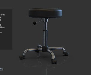 Laboratory Stool 3D Model