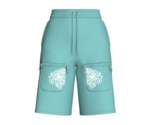 Girls Printed Drawstring Flap Pockets Shorts | Marvelous / Clo3d / obj / fbx