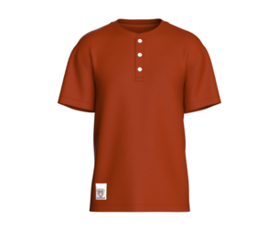 Men Terracotta Henley Tee | Marvelous / Clo3d / obj / fbx