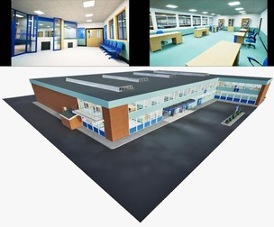 Sun Hill Police Station - Complete 3D Interior & Exterior Model