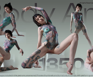 Body Art — 1350+ Tattooed Female Pose References