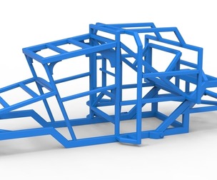 Frame of Racing Combine Harvester Scale 1:25
