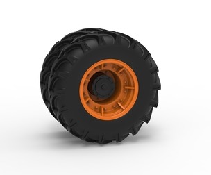 Front wheel of Racing Combine Harvester Version 2 Scale 1:25