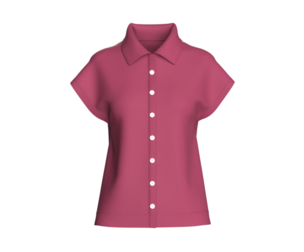 Girls Plum Cap-Sleeve Polo Shirt | Marvelous / Clo3d / obj / fbx