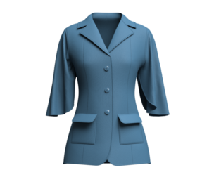 Girls Three-Quarter Cape Sleeve Blazer | Marvelous / Clo3d / obj / fbx
