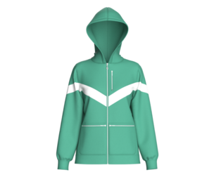 Girls Green Full-Zip Hoodie | Marvelous / Clo3d / obj / fbx