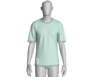 Men Contrast Collar Mint Tee | Marvelous / Clo3d / obj / fbx