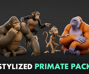 Primate Pack - Stylized / Cartoon