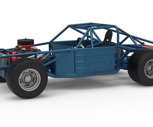 Vintage Dirt late model Race car Base Scale 1:25