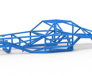 Frame of Vintage Dirt late model Race car Scale 1:25