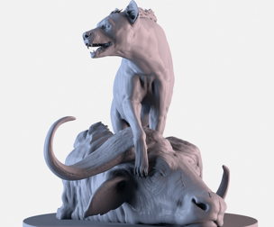 Hyena vs Buffalo