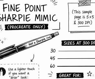 Sharpie Like Fine Point Pen for Procreate