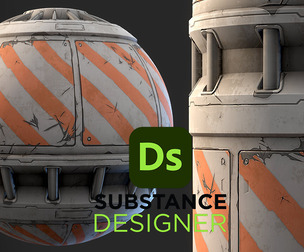 Stylized Sci-Fi Barrier Wall