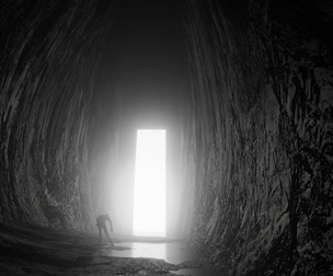 Sci-Fi Character Cinematic Cave Gateway Scene