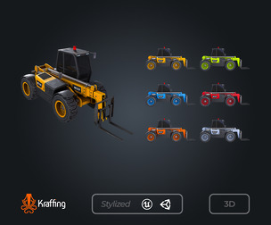 Vehicle Telehandler V1 – Industrial Machine – Game Ready