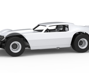 Vintage Dirt late model Race car Version 3 Scale 1:25